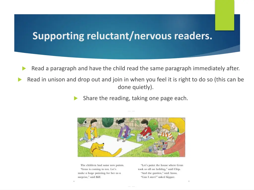 supporting reluctant nervous readers