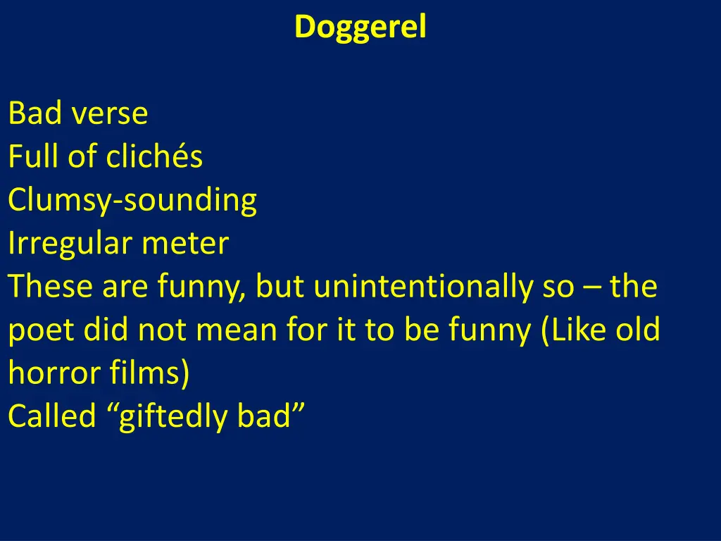 doggerel