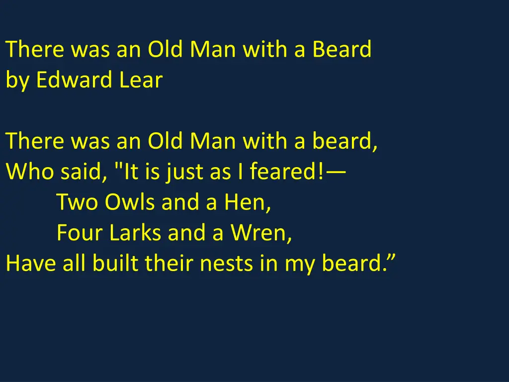 there was an old man with a beard by edward lear