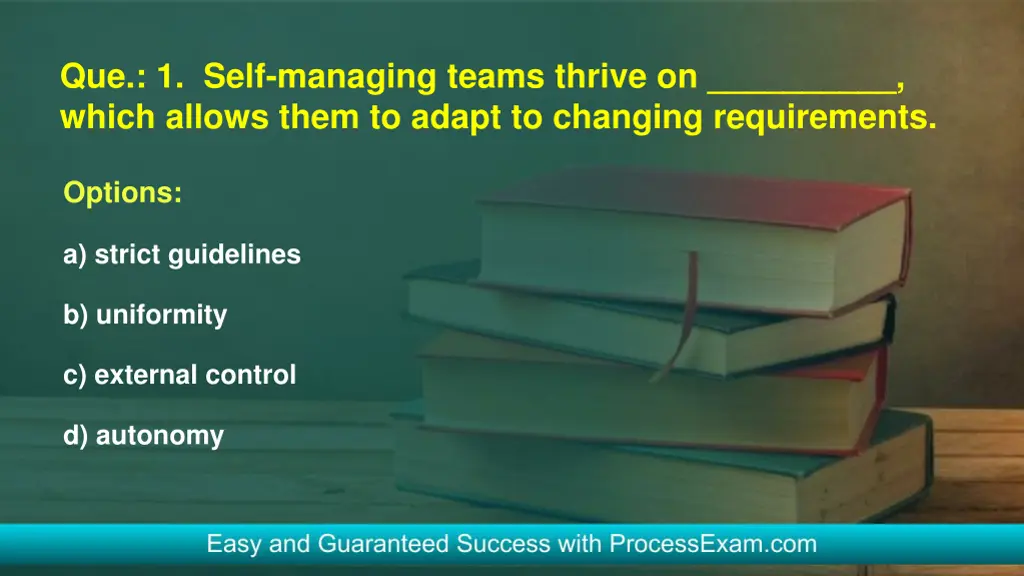 que 1 self managing teams thrive on which allows