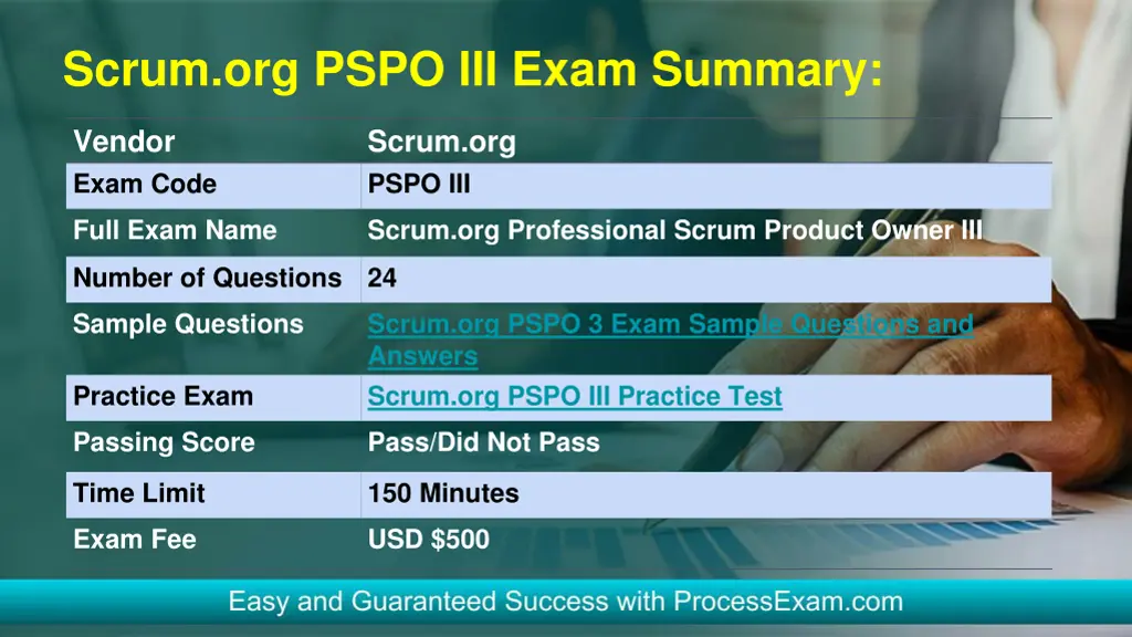scrum org pspo iii exam summary