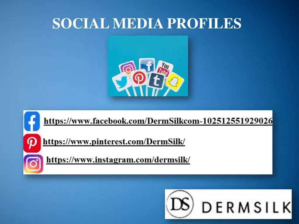 social media profiles