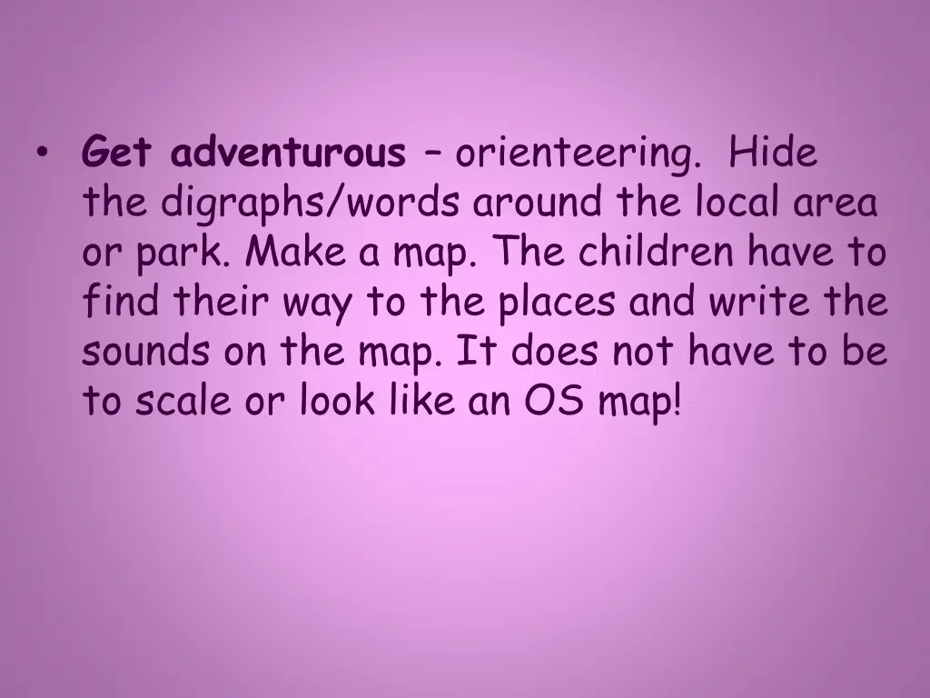 get adventurous orienteering hide the digraphs