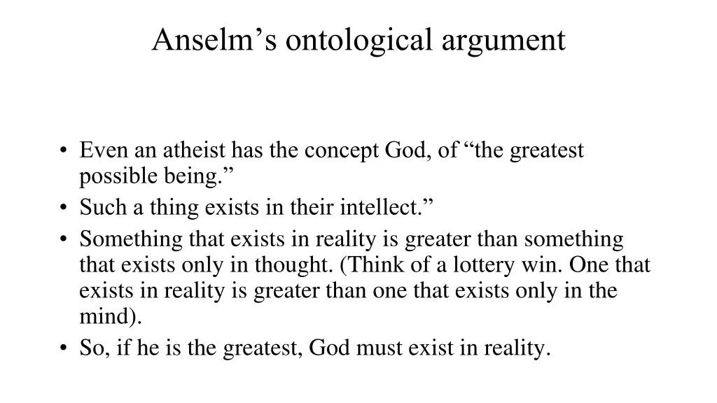 anselm s ontological argument