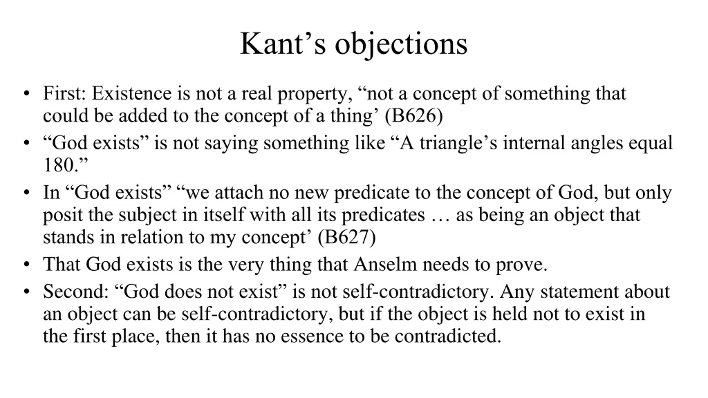 kant s objections