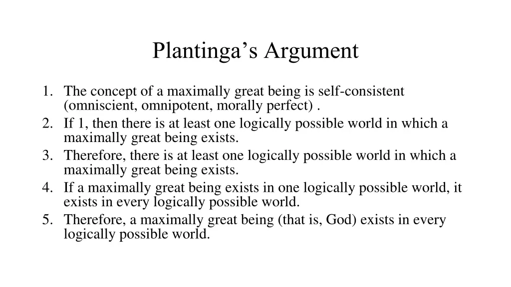 plantinga s argument