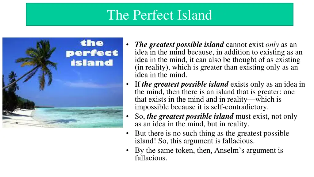 the perfect island