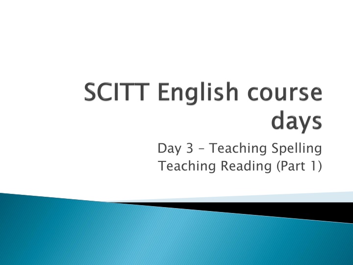 day 3 teaching spelling teaching reading part 1