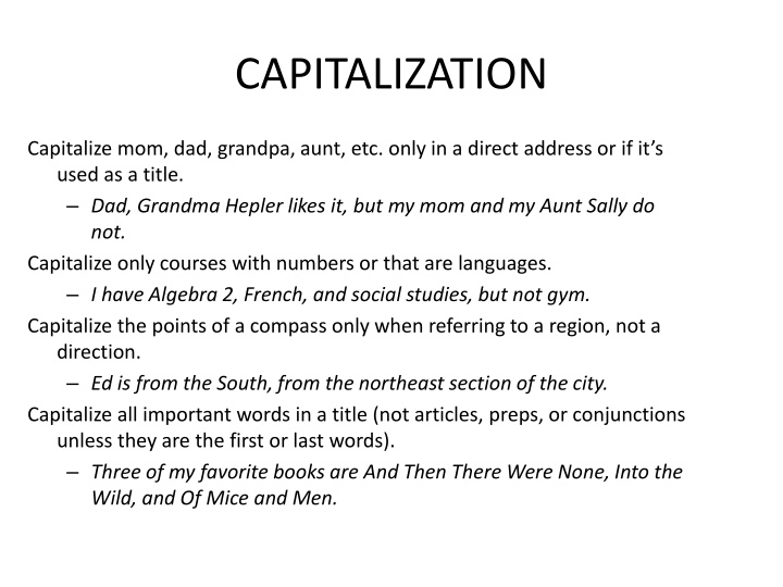 capitalization