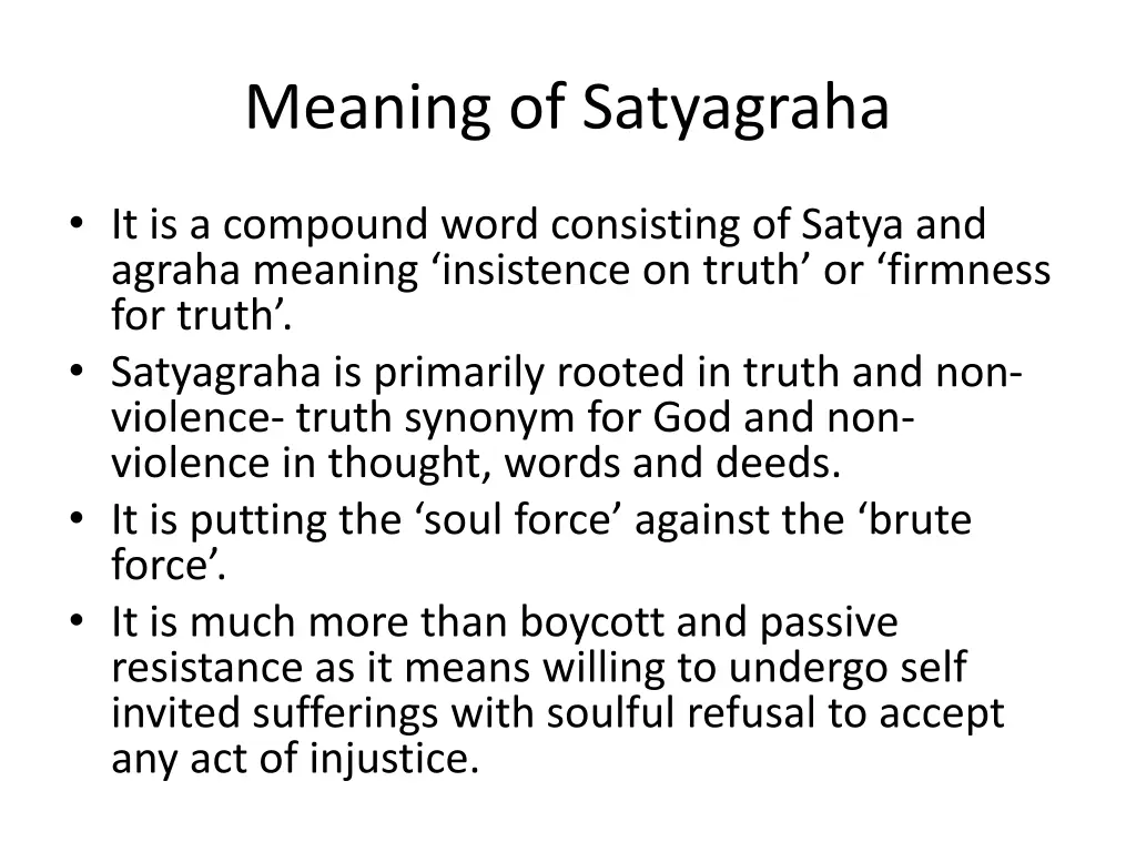 meaning of satyagraha