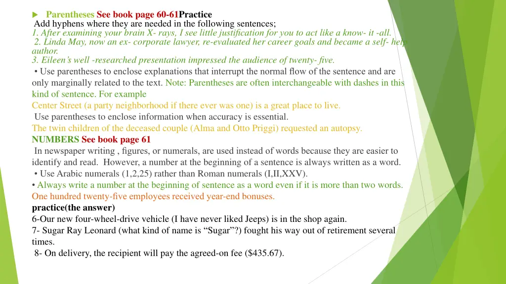 parentheses see book page 60 61practice