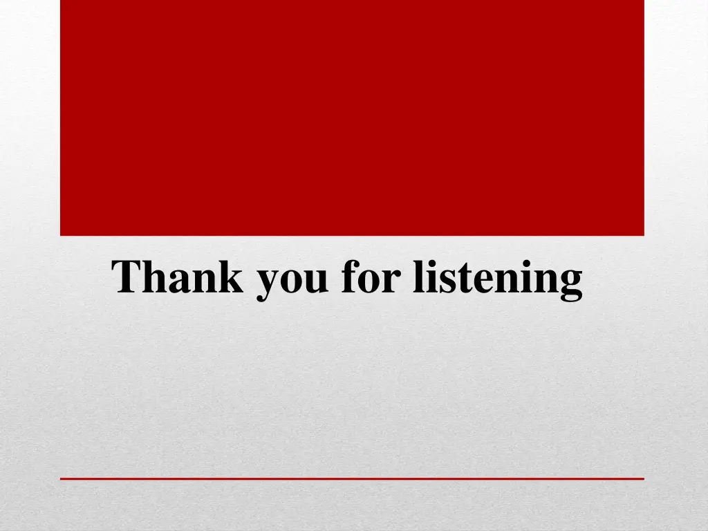 thank you for listening