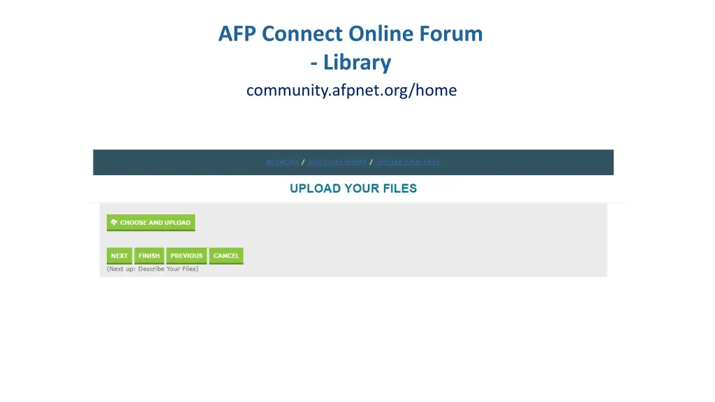 afp connect online forum library community afpnet