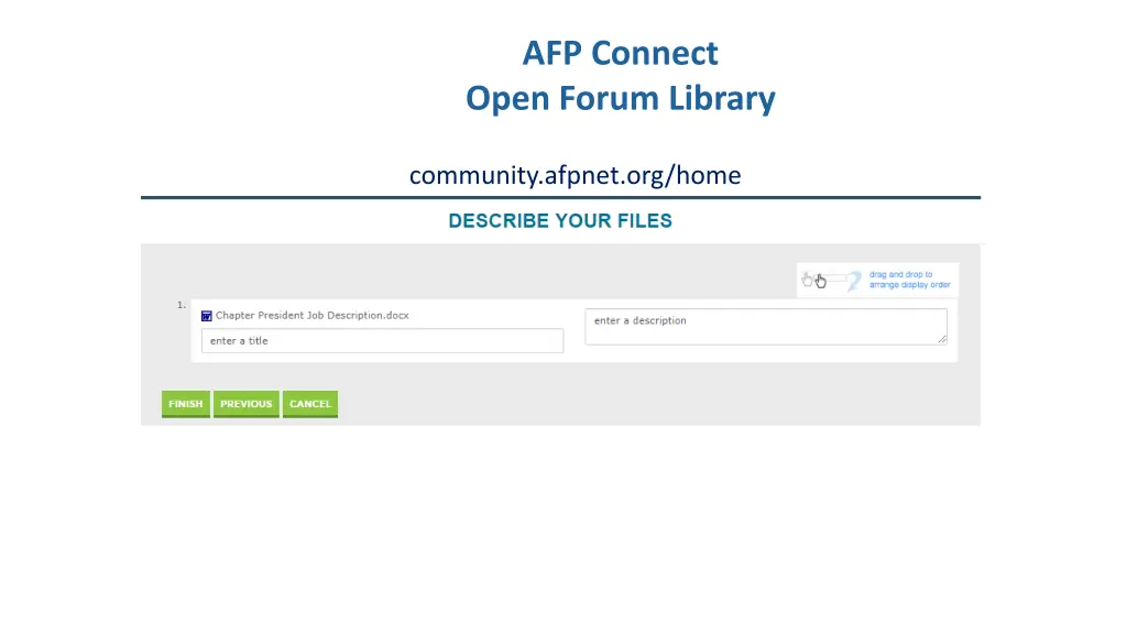 afp connect open forum library 1