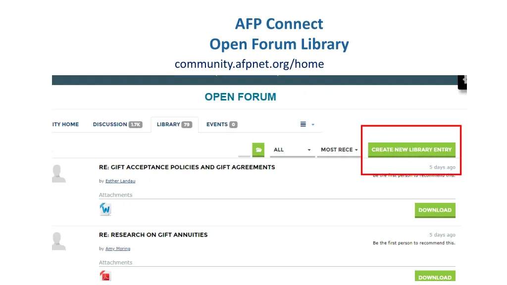 afp connect open forum library community afpnet