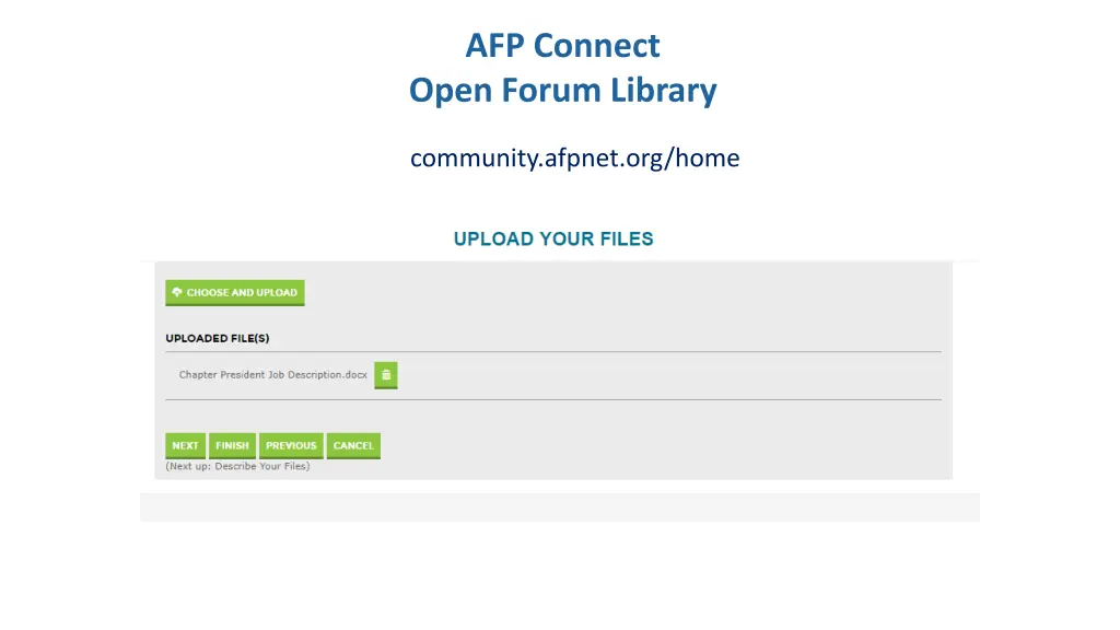 afp connect open forum library