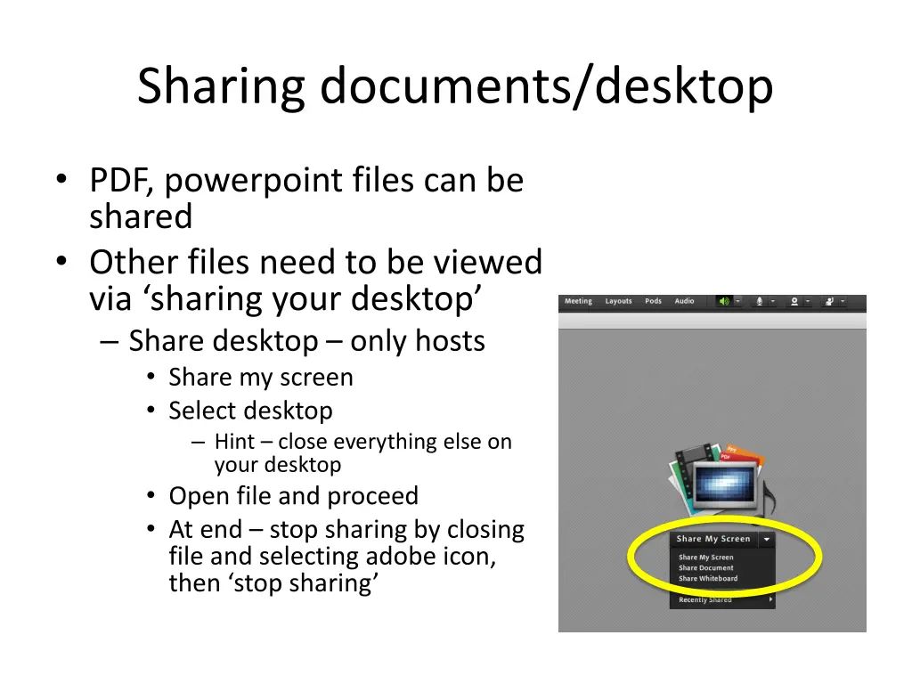 sharing documents desktop