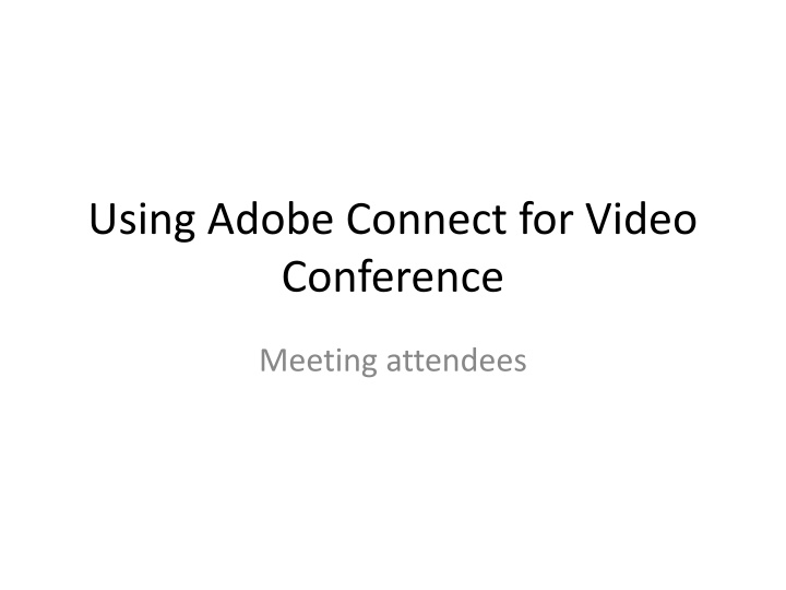 using adobe connect for video conference