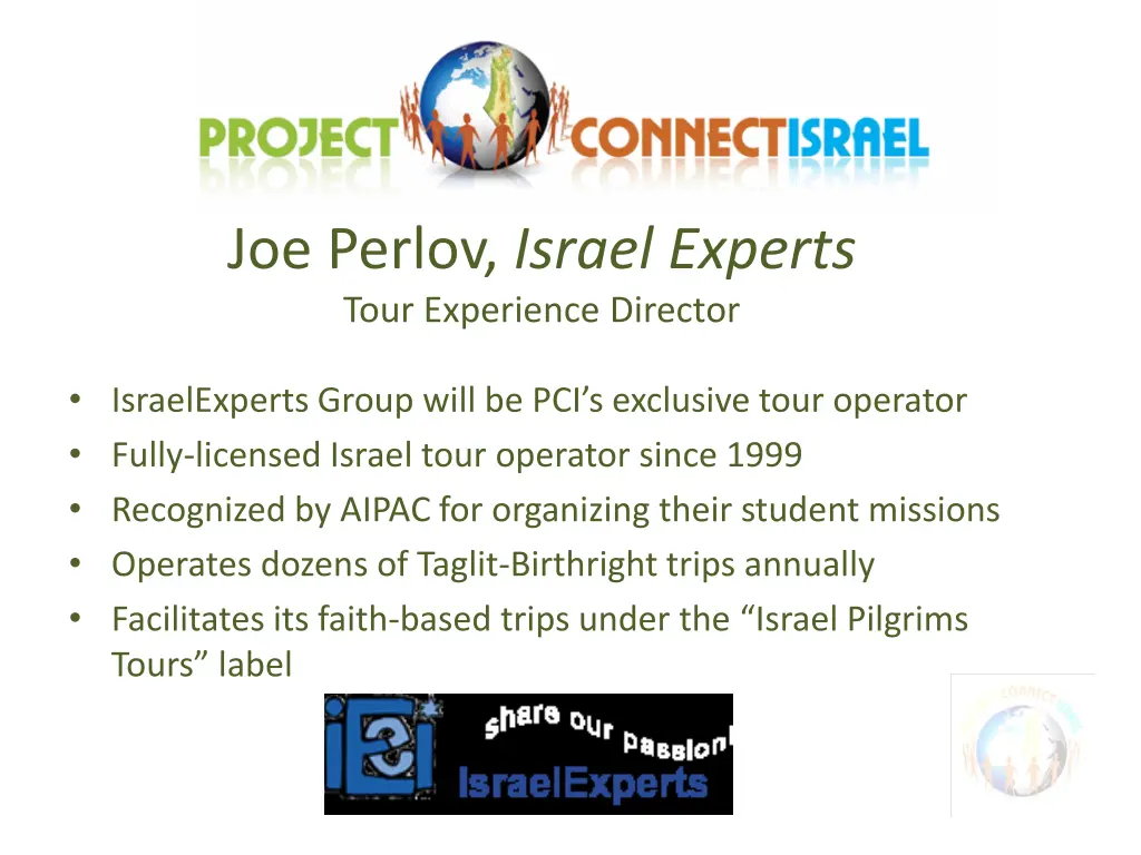 joe perlov israel experts tour experience director