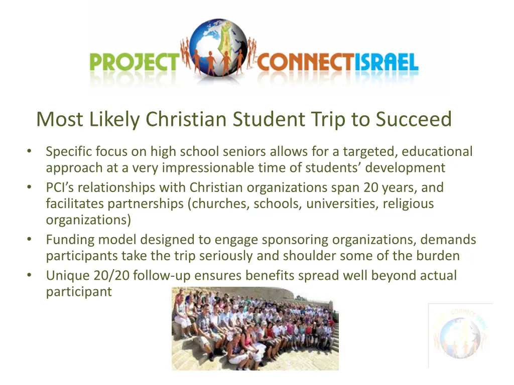 most likely christian student trip to succeed