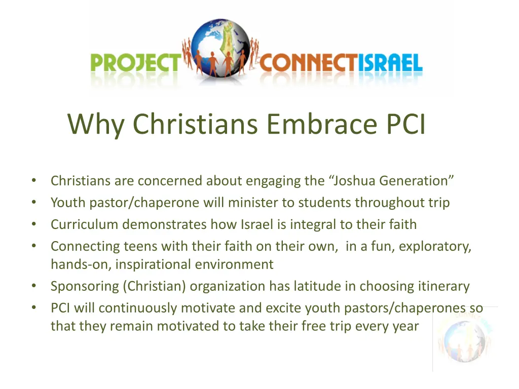 why christians embrace pci