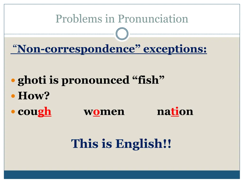 problems in pronunciation 1