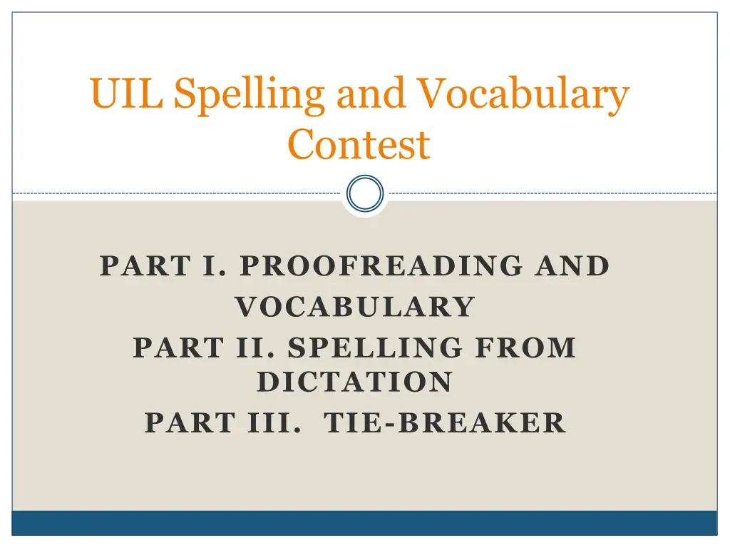 uil spelling and vocabulary contest