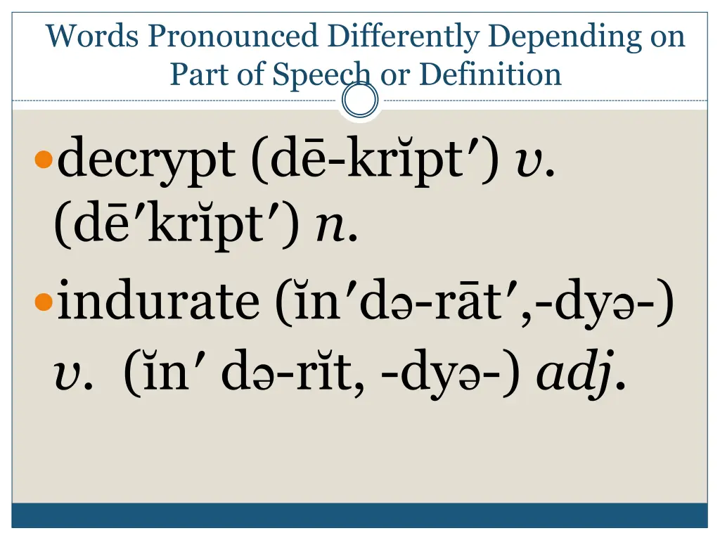 words pronounced differently depending on part