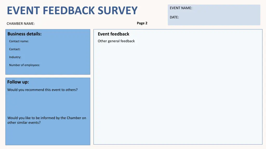 event feedback survey 1