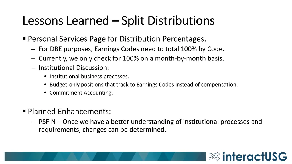 lessons learned lessons learned split