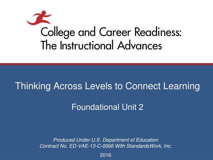 thinking across levels to connect learning