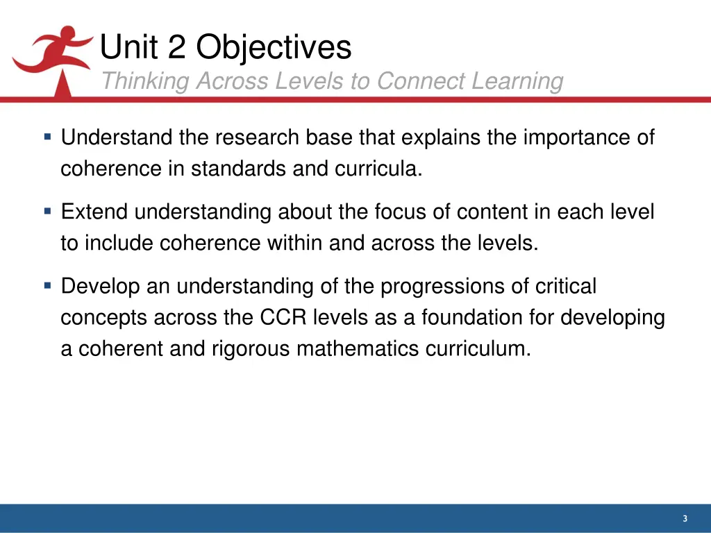 unit 2 objectives thinking across levels