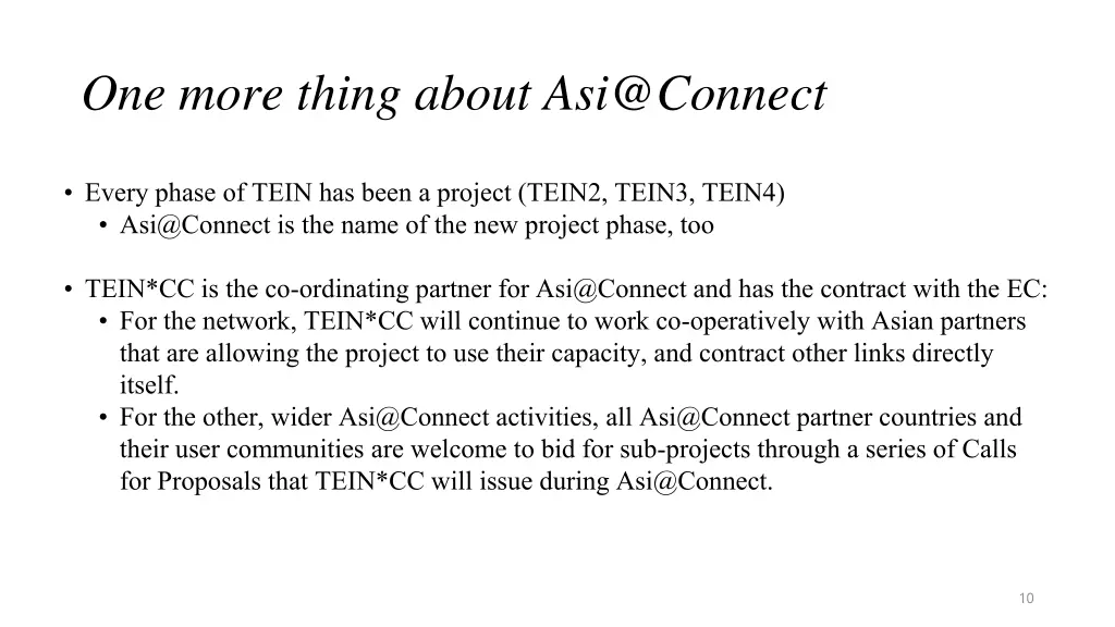 one more thing about asi@connect