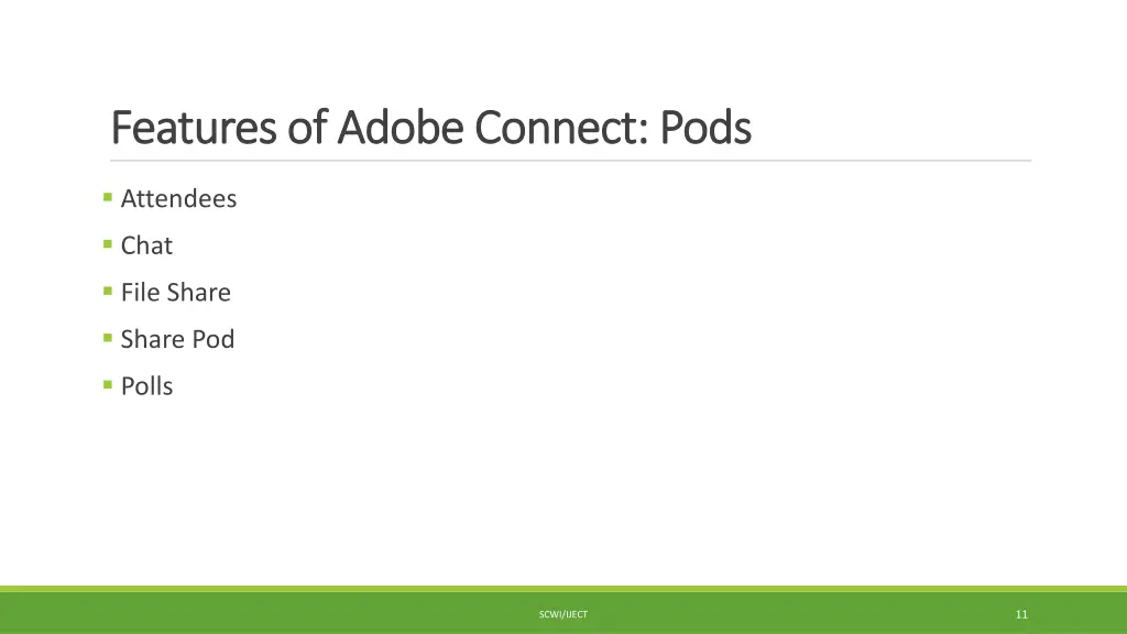 features of adobe connect pods features of adobe