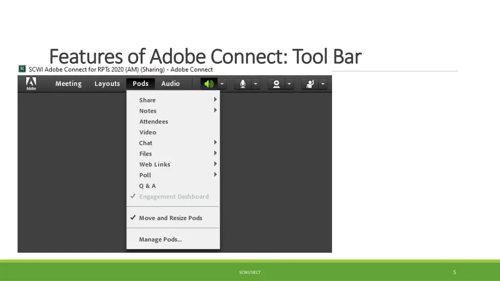 features of adobe connect tool bar features 1