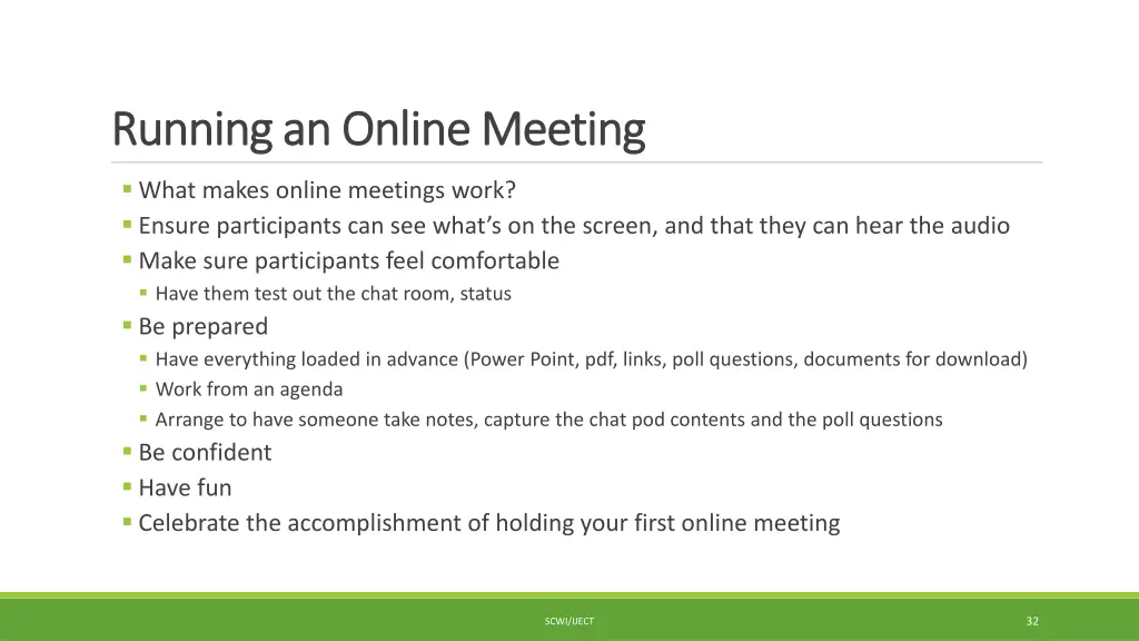 running an online meeting running an online 1