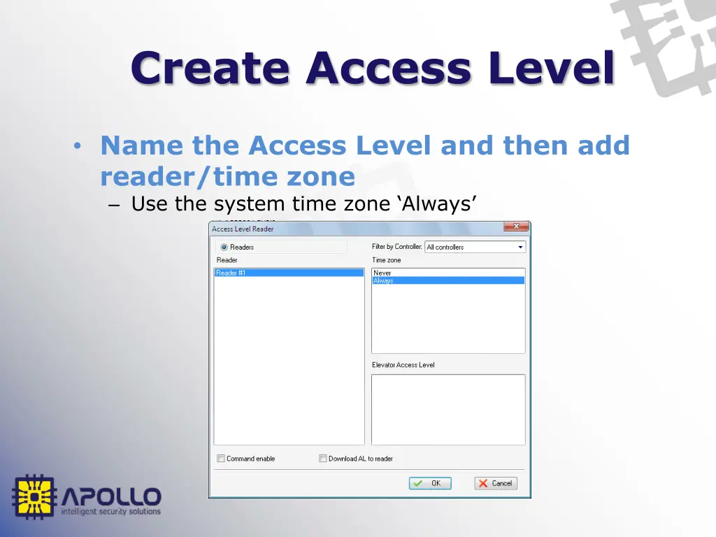 create access level