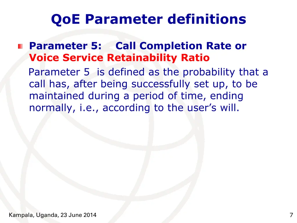 qoe parameter definitions 2