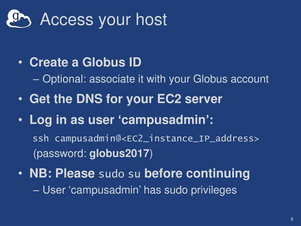 access your host