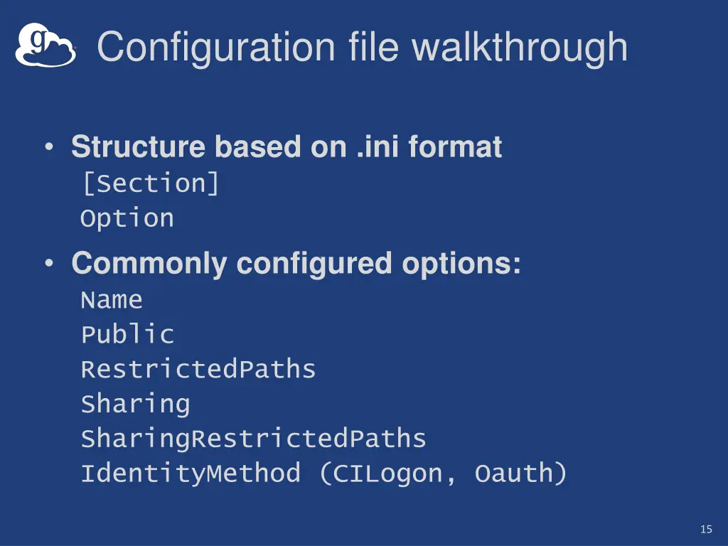 configuration file walkthrough