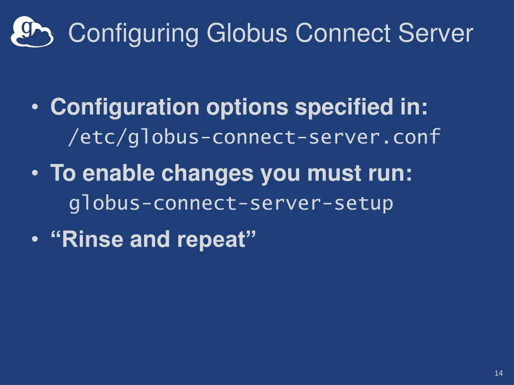 configuring globus connect server