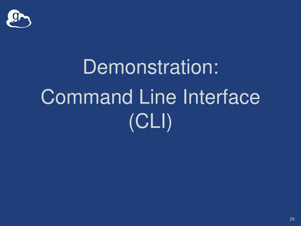 demonstration command line interface cli