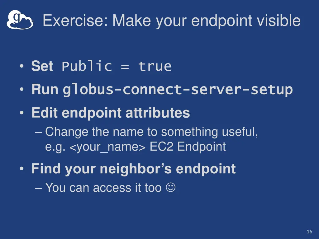 exercise make your endpoint visible