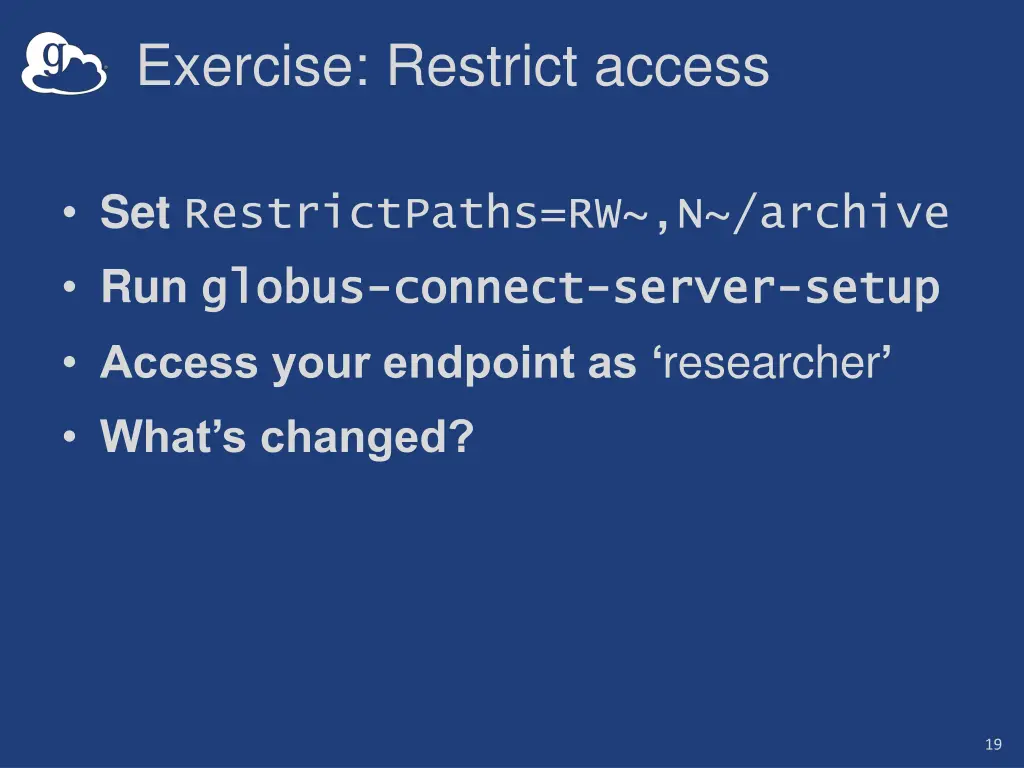 exercise restrict access