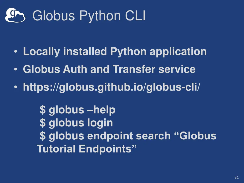 globus python cli