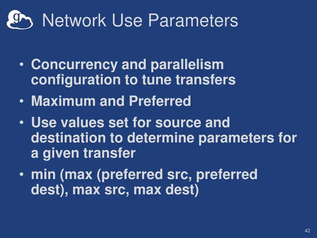 network use parameters