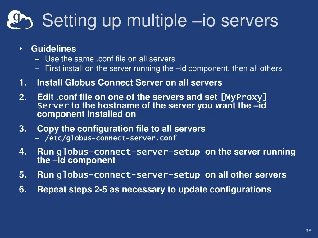 setting up multiple io servers