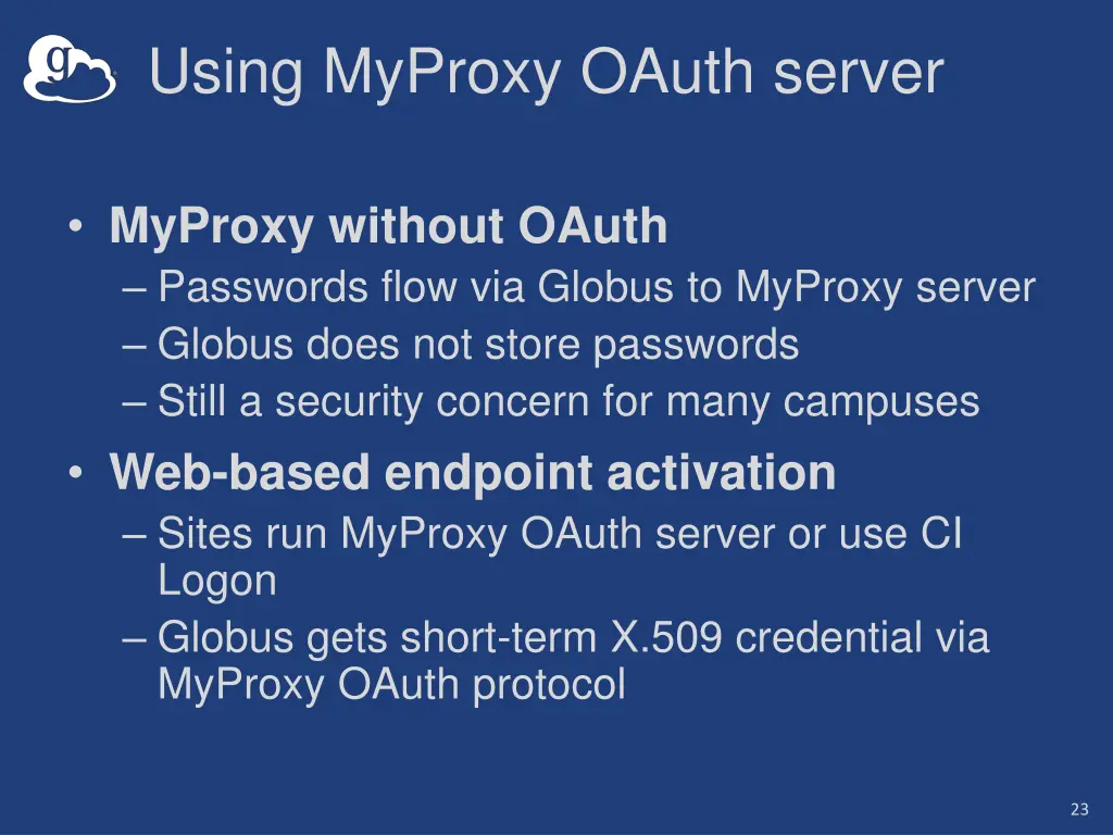 using myproxy oauth server