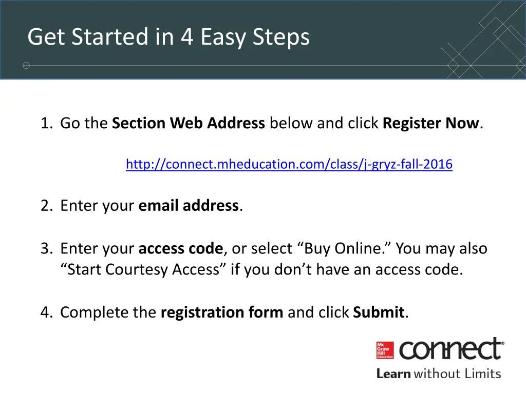 get started in 4 easy steps