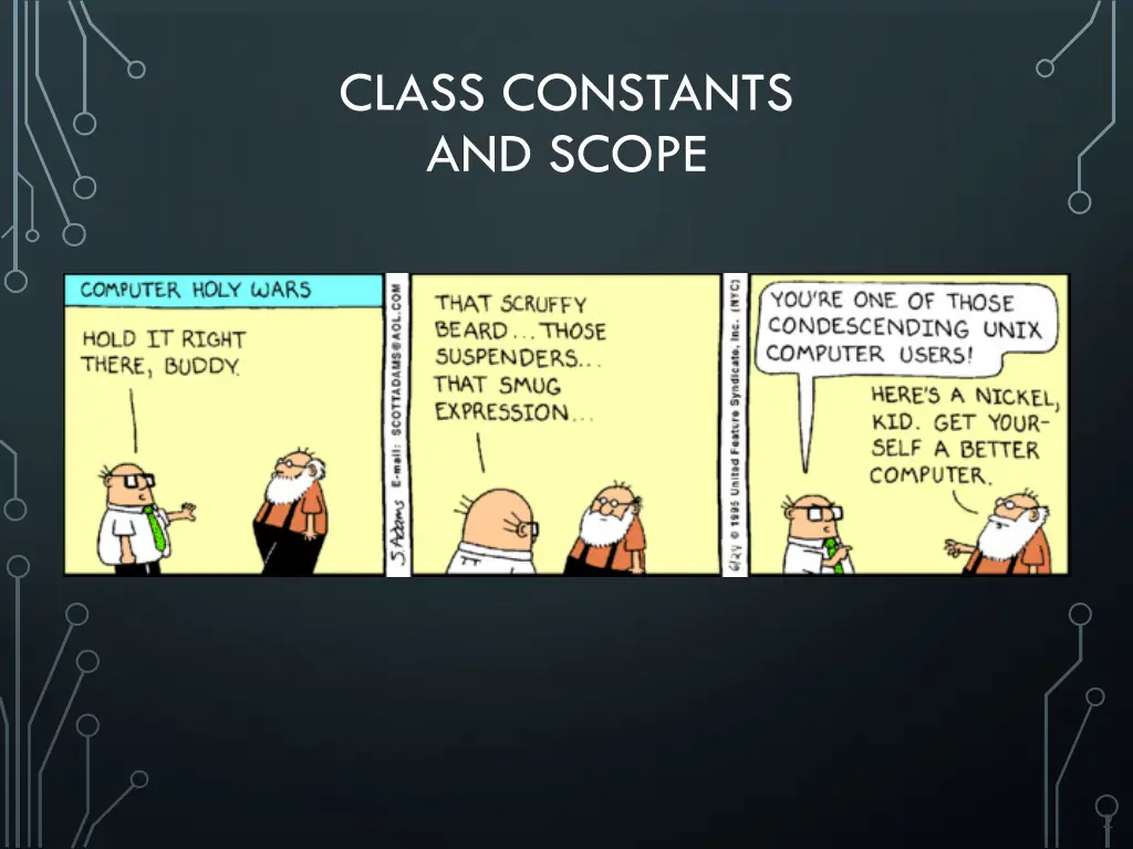 class constants and scope